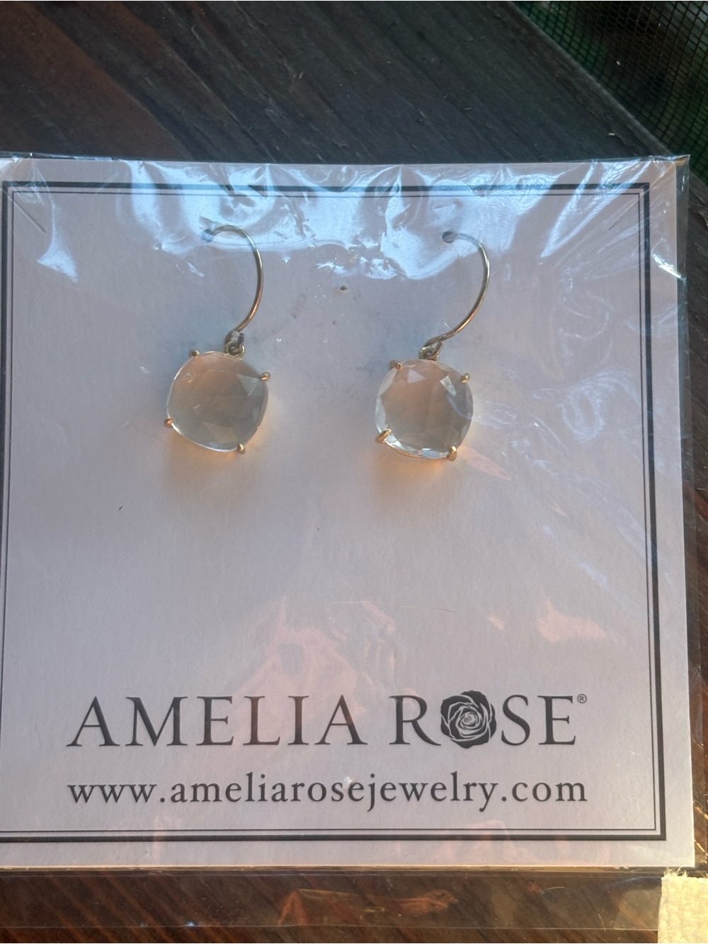 Amelia Rose Clear Crystal Earrings